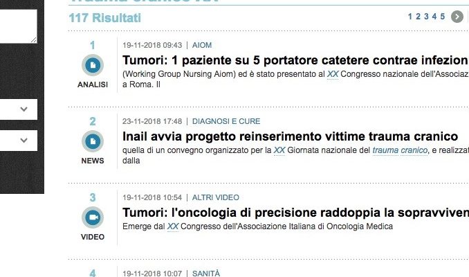 XX Giornata Nazionale del Trauma Cranico: il comunicato ANSA