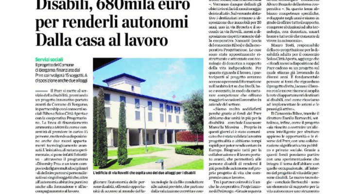 Disabili, 680mila euro per renderli autonomi Dalla casa al lavoro: anche ProgettAzione al lavoro sul PNRR