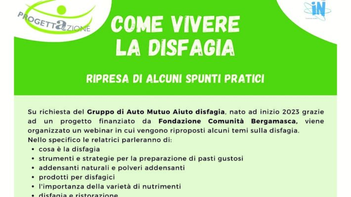 Lesioni cerebrali ed esiti: come vivere la disfagia – webinar mercoledì 22.03.2023.