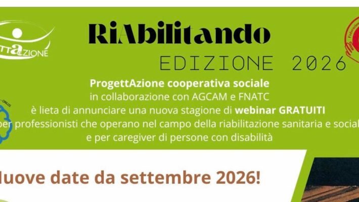 RiAbilitando 2026: nuove date da settembre 2026 per il ciclo di webinar gratuiti dedicato ai professionisti della riabilitazione